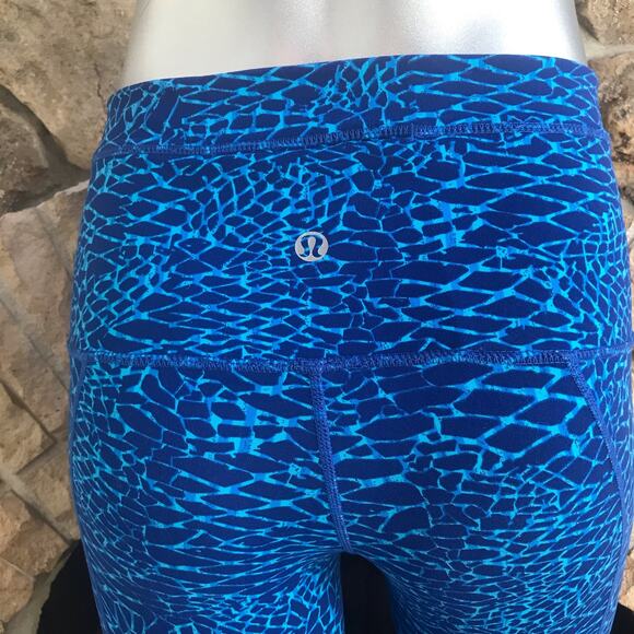 Lululemon Pure Practice Blue Lace Up Leggings Women’s Size 4 - Picture 4 of 8